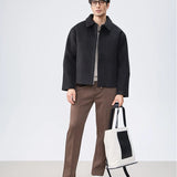 Fairfax Double-Zip Wool Coat