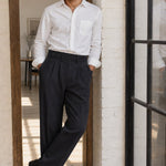Italian Naples Pants — Black, studio product shot