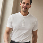 Austin Collared Slim-Fit Tee — White, banana_republic product shot