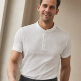 Austin Collared Slim-Fit Tee — White, banana_republic product shot