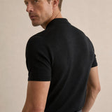 Austin Collared Slim-Fit Tee — Black, banana_republic product shot