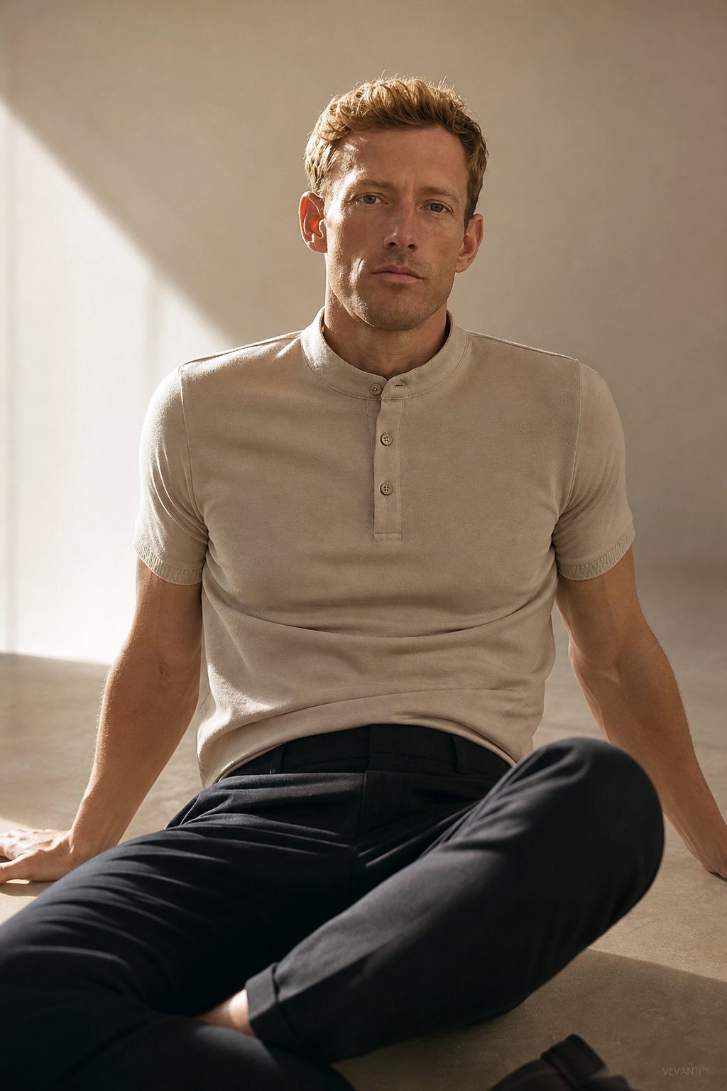 Austin Collared Slim-Fit Tee — Apricot, banana_republic product shot