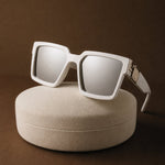 Azzurro Vision Sunglasses — White, br_espresso product shot