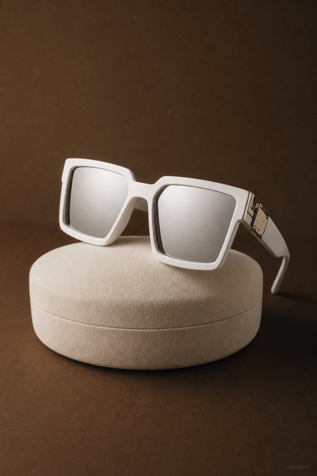 Azzurro Vision Sunglasses — White, br_espresso product shot