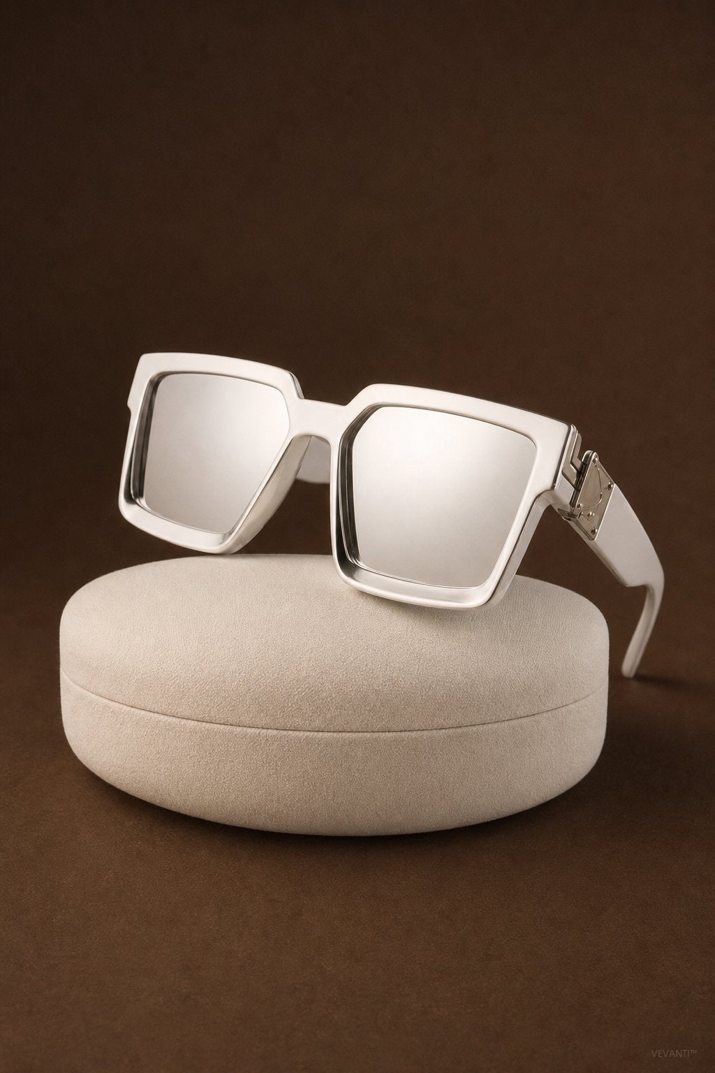 Azzurro Vision Sunglasses — White, br_espresso product shot