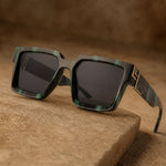 Azzurro Vision Sunglasses — Green, br_espresso product shot