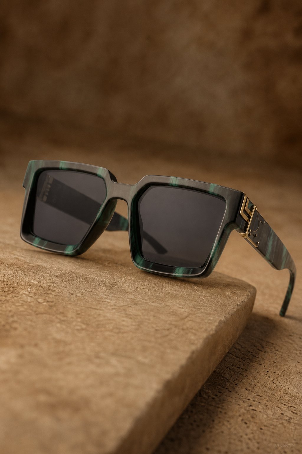 Azzurro Vision Sunglasses — Green, br_espresso product shot
