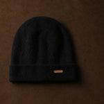 Bergen Double-Layer Cashmere Beanie — Black, br_espresso product shot