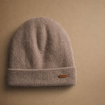 Bergen Double-Layer Cashmere Beanie — Camel, br_espresso product shot