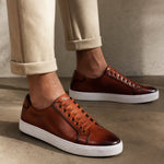 Hanley Leather Shoes — Brown, studio product shot