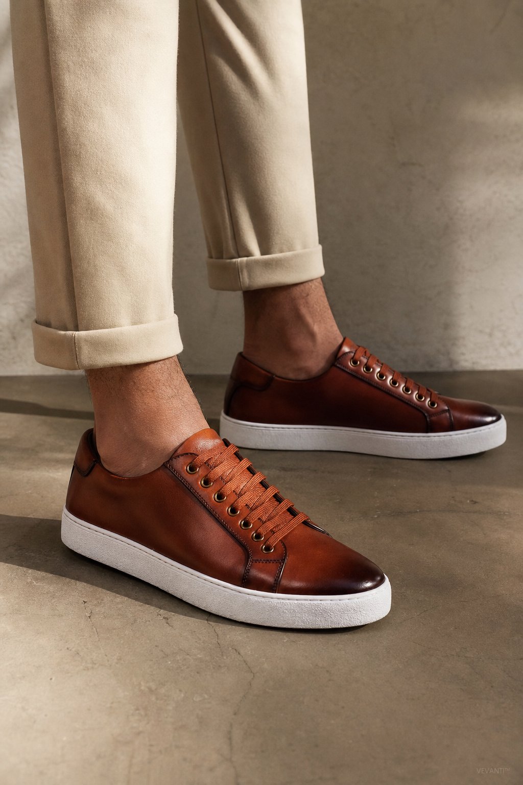 Hanley Leather Shoes — Brown, studio product shot