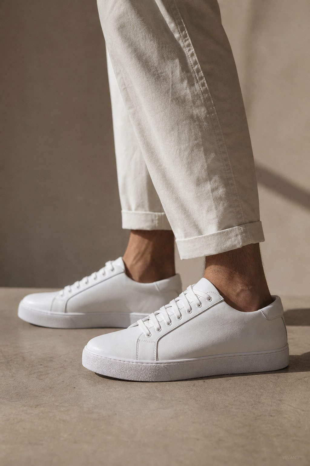 Hanley Leather Shoes — White, studio product shot