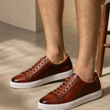 Hanley Leather Shoes — Brown, studio product shot