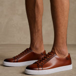 Hanley Leather Shoes — Brown, studio product shot