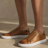 Hanley Leather Shoes — Khaki, studio product shot