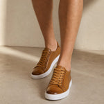Hanley Leather Shoes — Khaki, studio product shot