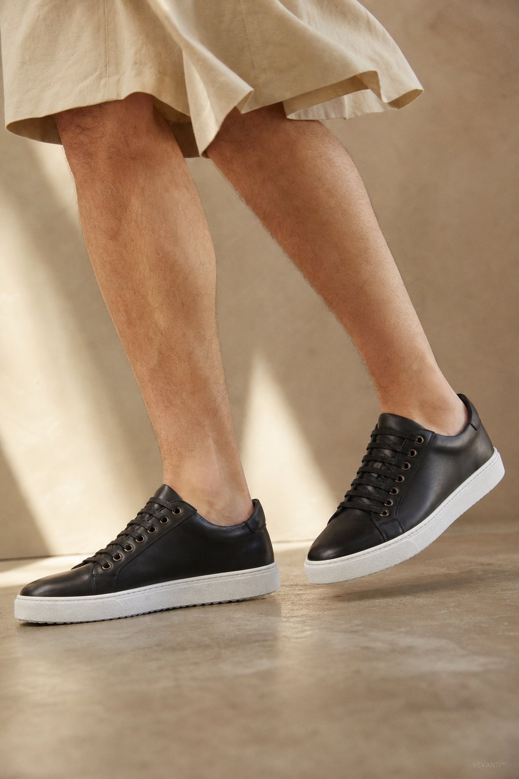 Hanley Leather Shoes — Black, studio product shot