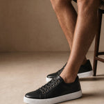 Hanley Leather Shoes — Black, studio product shot