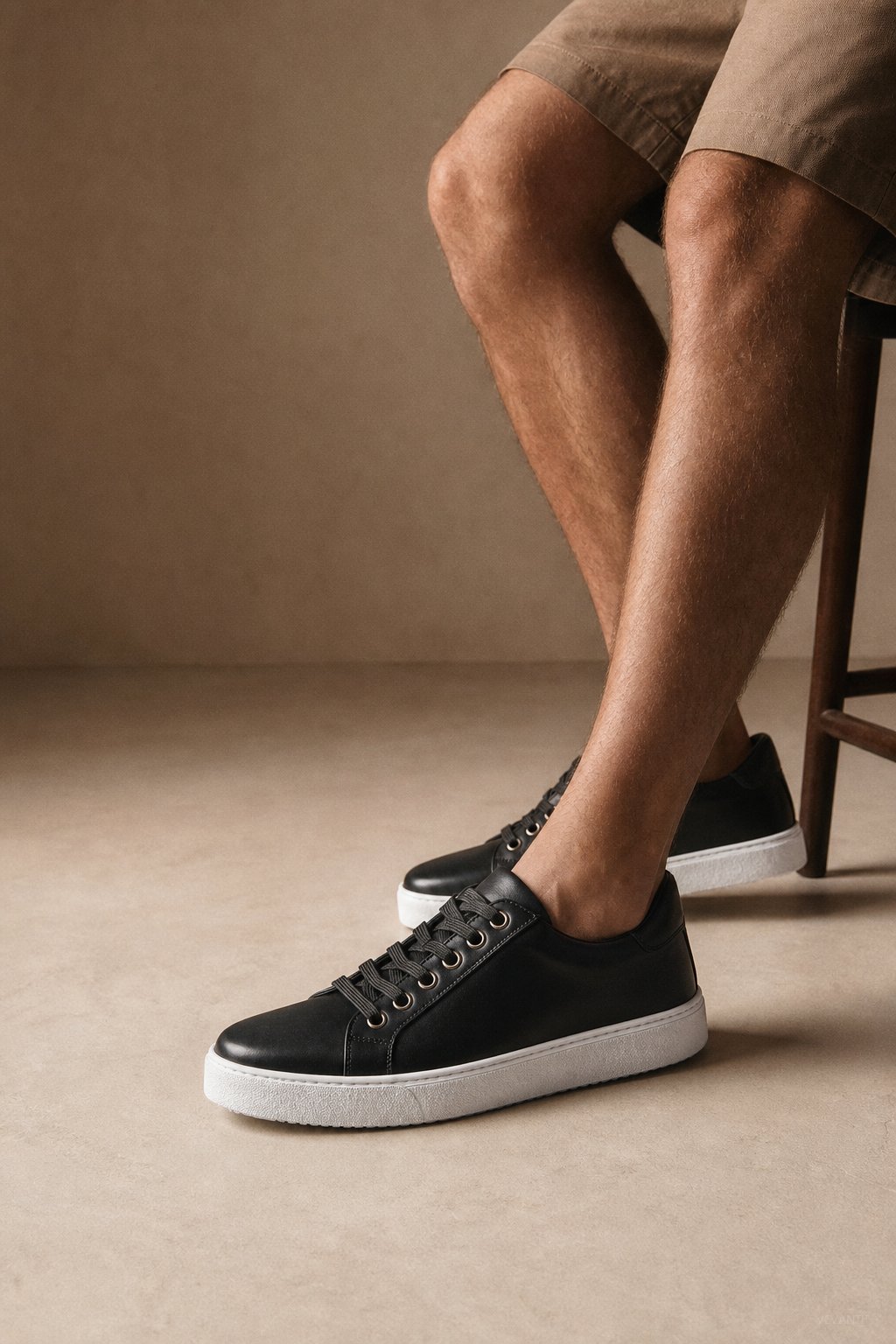 Hanley Leather Shoes — Black, studio product shot