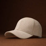 Hanley Suede Cap — Beige, studio product shot