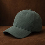 Hanley Suede Cap — Pine, studio product shot