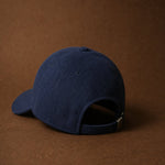 Hanley Suede Cap — Navy, studio product shot