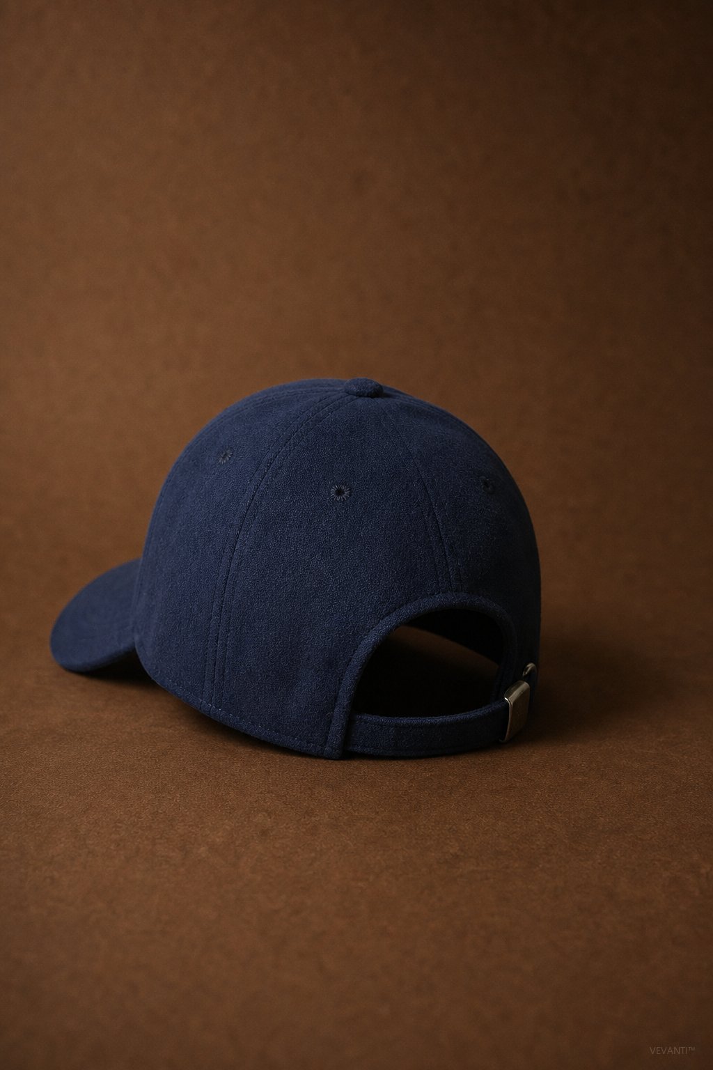 Hanley Suede Cap — Navy, studio product shot