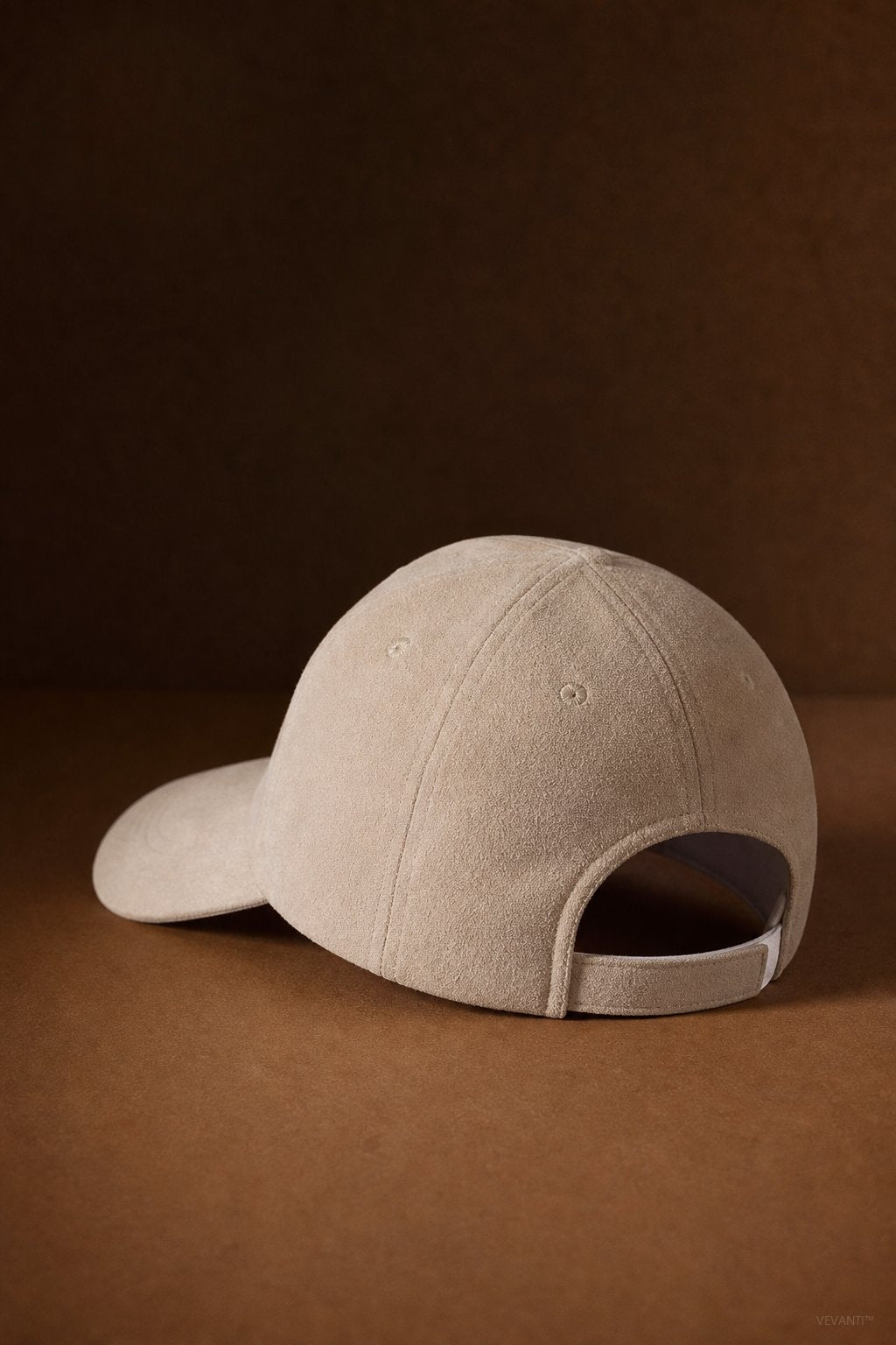Hanley Suede Cap — Beige, studio product shot