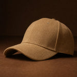 Hanley Suede Cap — Khaki, studio product shot