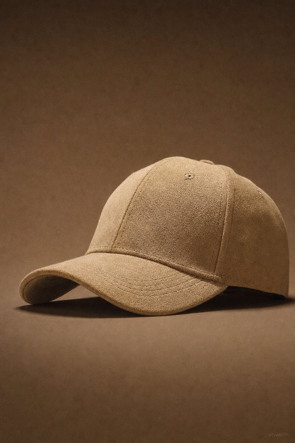 Hanley Suede Cap — Khaki, studio product shot