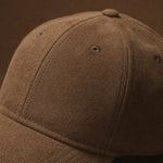 Hanley Suede Cap — Brown, studio product shot