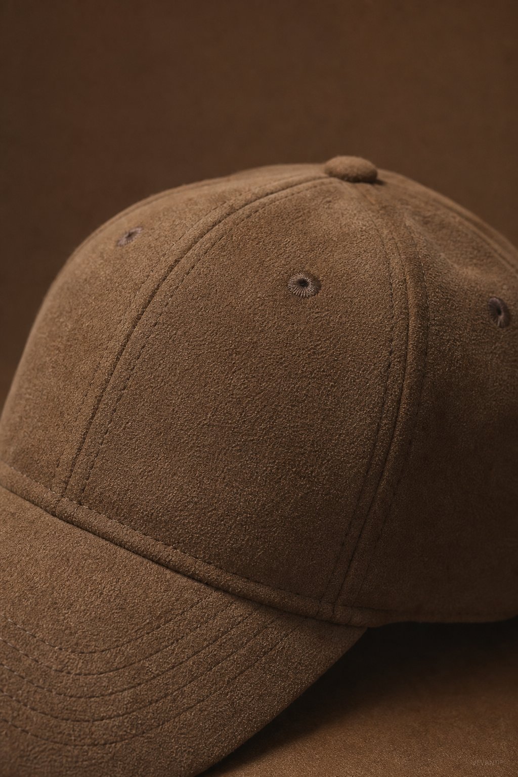 Hanley Suede Cap — Brown, studio product shot