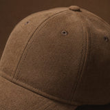 Hanley Suede Cap — Brown, studio product shot