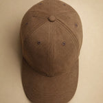 Hanley Suede Cap — Brown, studio product shot