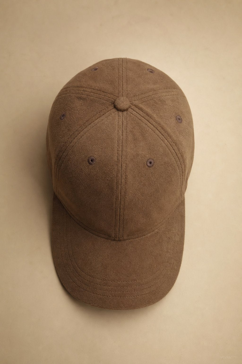Hanley Suede Cap — Brown, studio product shot