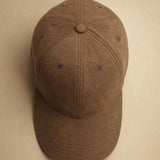 Hanley Suede Cap — Brown, studio product shot