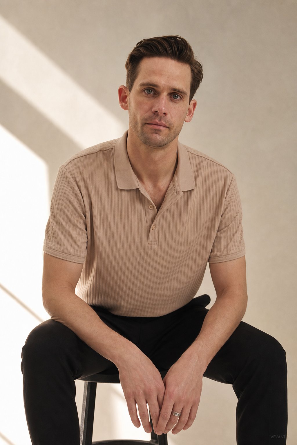 Heidelberg Polo — Beige, banana_republic product shot