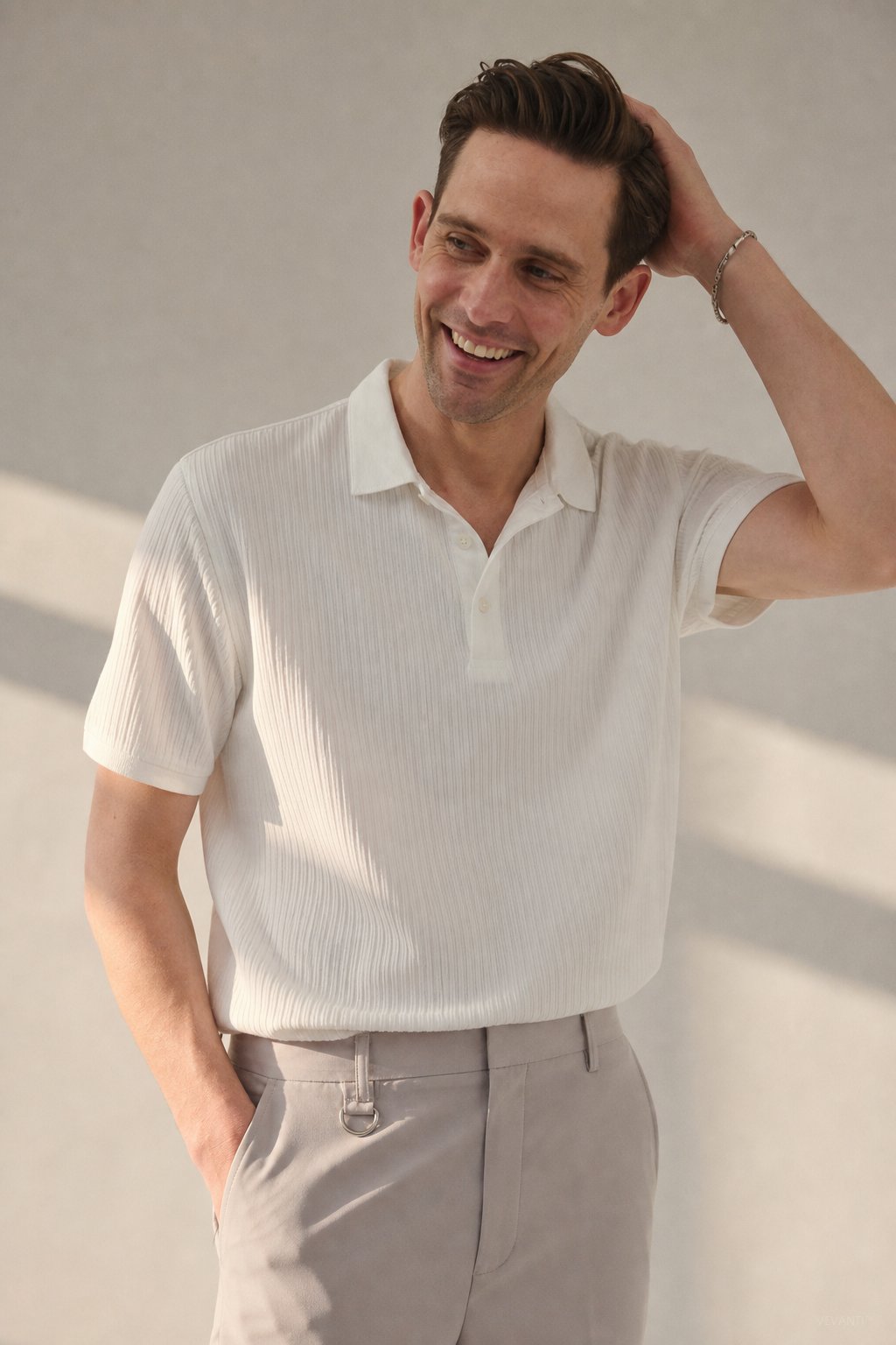 Heidelberg Polo — White, banana_republic product shot