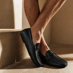 Italian Leather Drivers — Black, br_espresso product shot