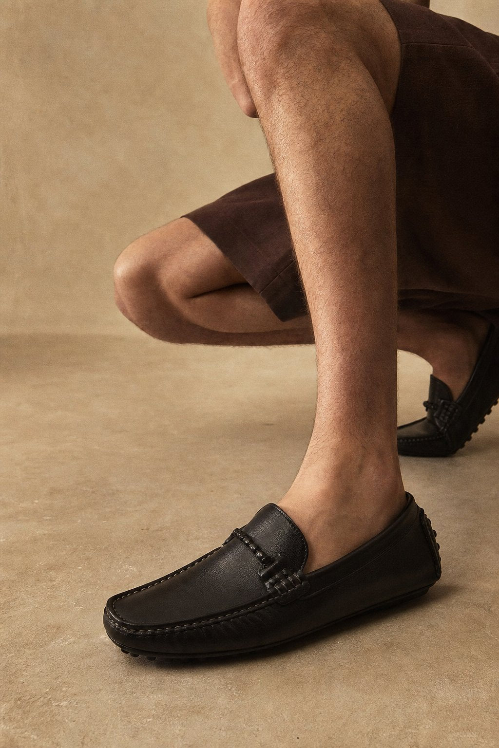 Italian Leather Drivers — Black, br_espresso product shot