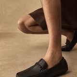 Italian Leather Drivers — Black, br_espresso product shot