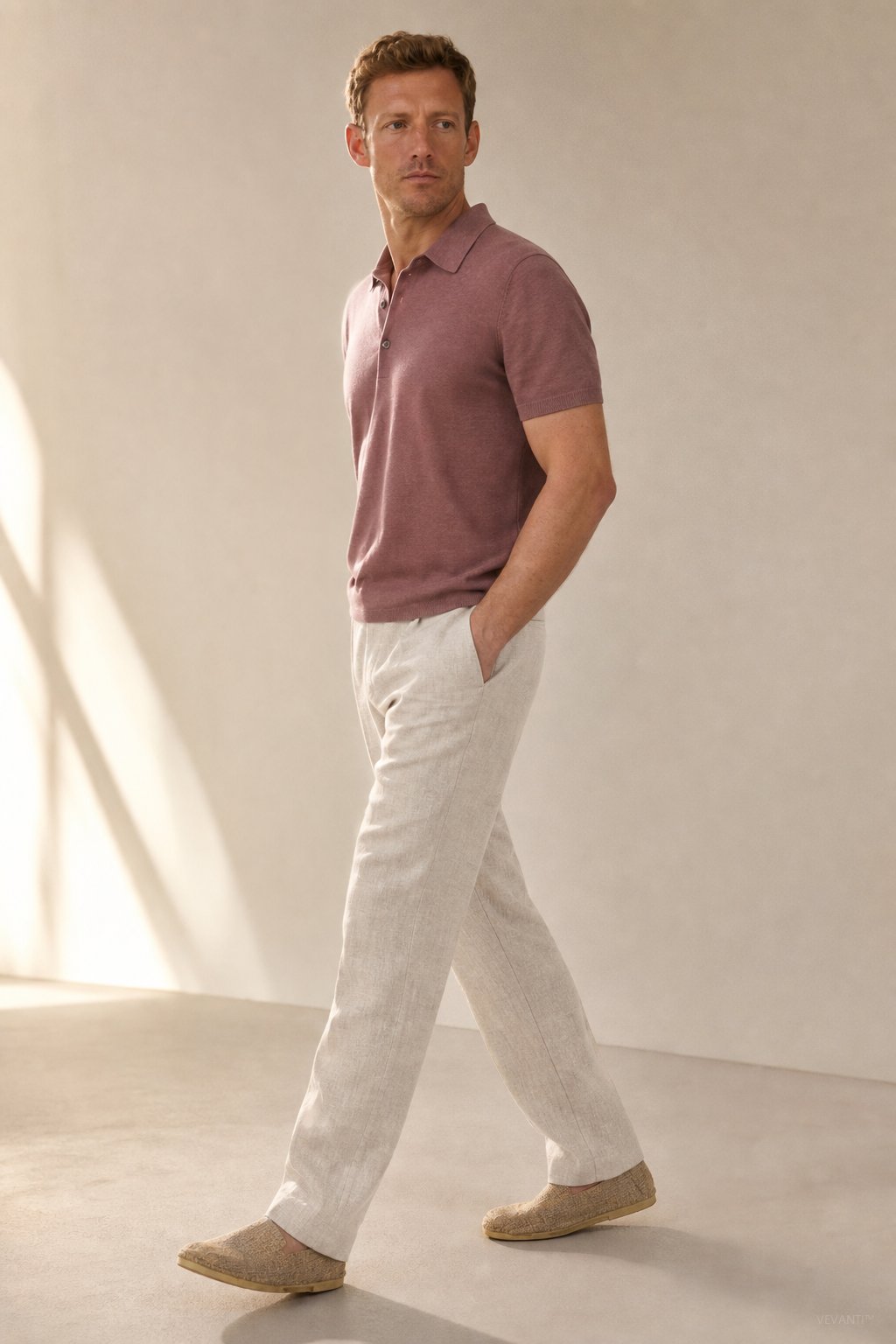 Linen Old Money Trousers — Beige, banana_republic product shot