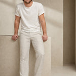 Linen Old Money Trousers — Beige, banana_republic product shot