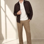 Linen Old Money Trousers — Khaki, banana_republic product shot
