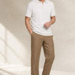 Linen Old Money Trousers — Khaki, banana_republic product shot