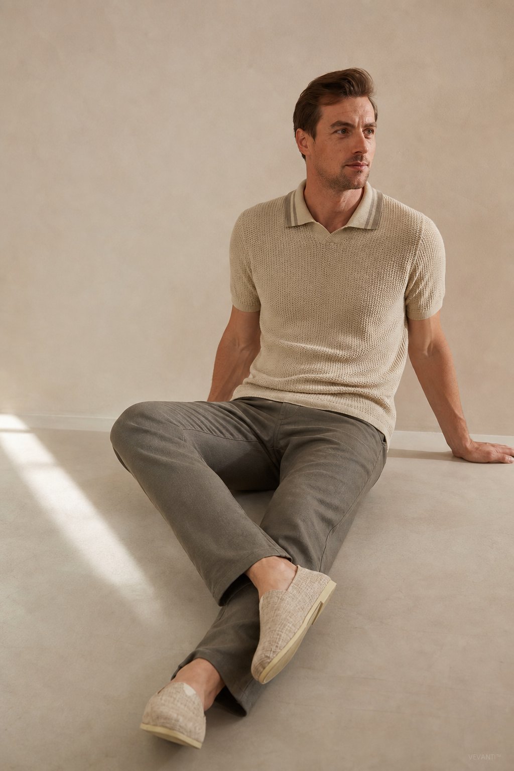 Linen Old Money Trousers — Olive, banana_republic product shot