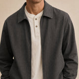 London Zip-Up Jacket — Gray, studio product shot