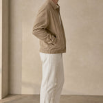 London Zip-Up Jacket — Khaki, studio product shot