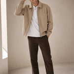 London Zip-Up Jacket — Khaki, studio product shot