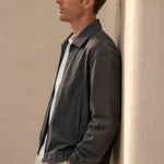 London Zip-Up Jacket — Gray, studio product shot